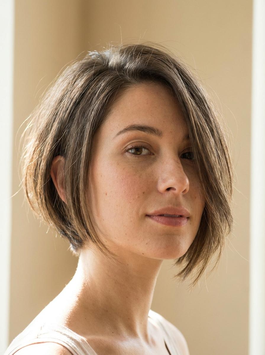 Asymmetrischer Kurzhaarbob – moderne Frisur für kurze Haare